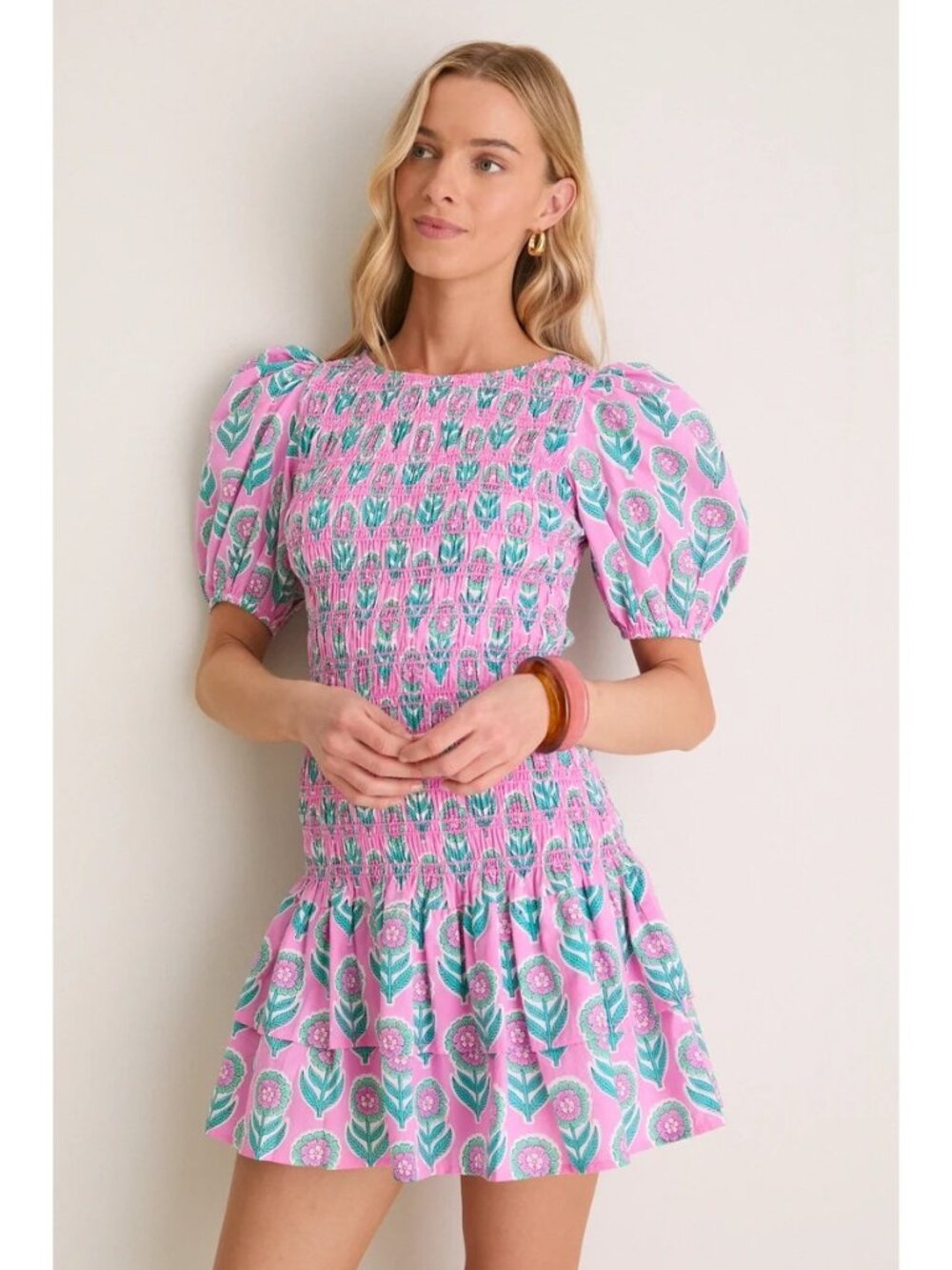 PINK CITY PRINTS Nova Mini Dress Lilac Buta Size XS NWT
